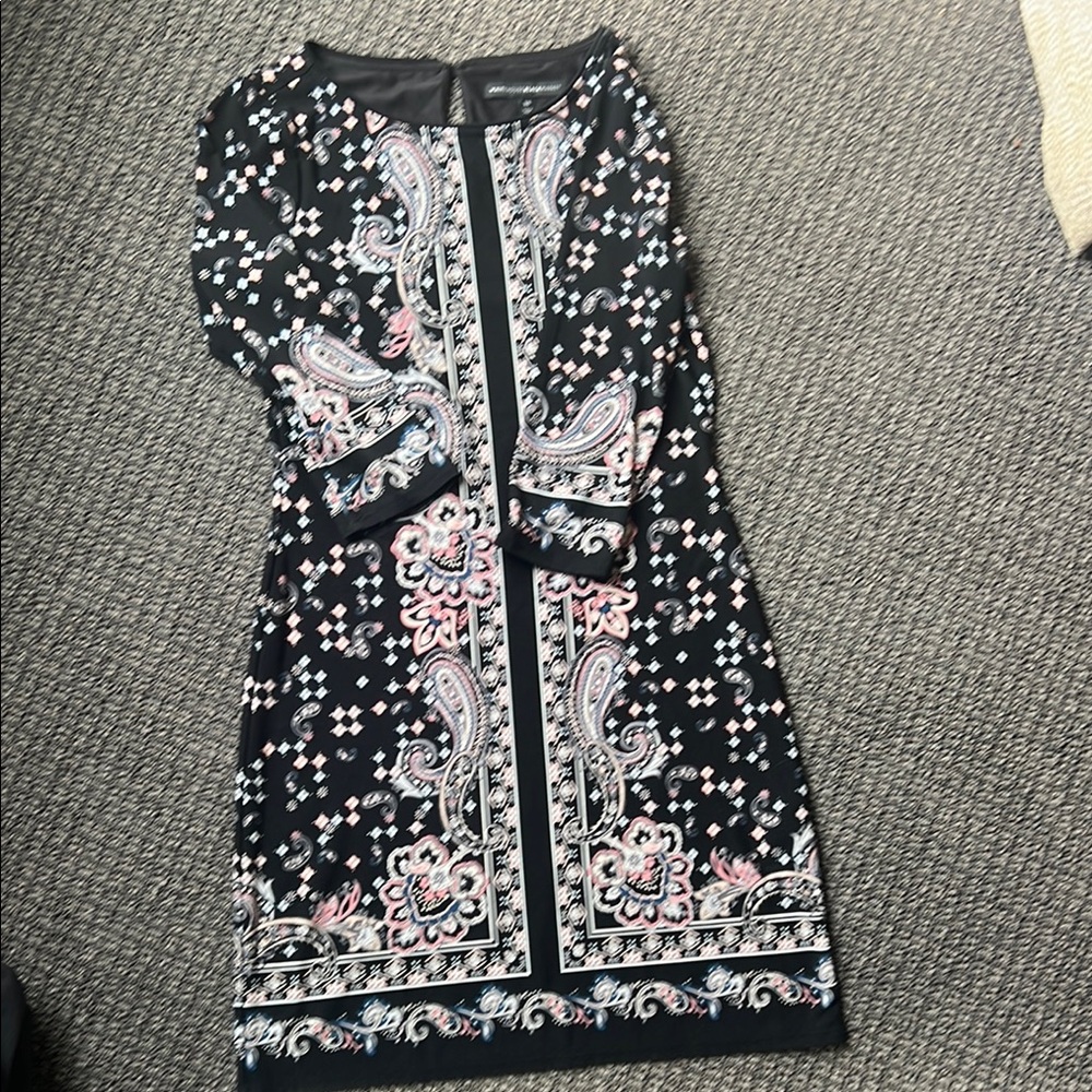 WHBM Black Paisley Dress